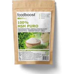 foodboost MSM Metilsulfonilmetano in polvere 1Kg Foodboost - 100% Puro, Zolfo Organico MSM, Integratore per Ossa, Articolazioni, Muscoli, Capelli, Unghie e Pelle