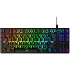 HyperX Alloy Origins Core, Tastiera Meccanica da Gaming Cablata, Illuminazione RGB, Telaio in Alluminio, 80 Milioni di Pressioni Garantite, Cavo USB-C, 3 Dispositivi Collegabili, Layout Inglese, Nera
