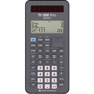Texas Instruments Texas TI-30X Prio MathPrint Calcolatrice scolastica scientifica (IQB, Solare/batteria) Grigio