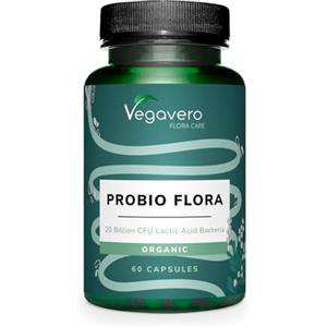 Vegavero Fermenti Lattici Probiotici BIO | con Fibra di Acacia Biologica | per Flora Intestinale e Microbioma | Fermenti dalla Germania | Vegan | 60 capsule Gastroresistenti
