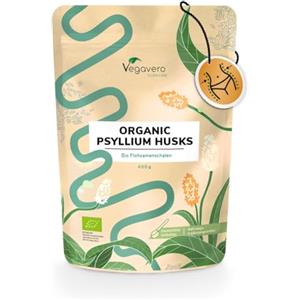 Vegavero Bucce di Psillio BIO | Polvere Pura al 99% | Psyllium Husk Biologico | Fibre Naturali Prebiotiche per Salute dell'Intestino | Analizzato in Laboratorio e Senza Additivi | Vegavero