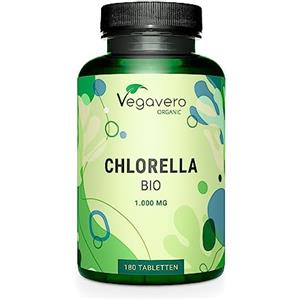 Vegavero CHLORELLA BIO Vegavero® | 1000 mg per compressa | fonte di Ferro, Omega 3 e Vitamina B12 | Depurativo, Disintossicante e Antiossidante | Vegan