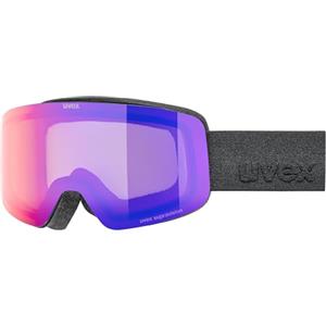 Uvex pwdr FM - maschera da sci per bambini - categoria di filtro 2 - privo di appannamenti - black matt dl/ruby-clear - one size