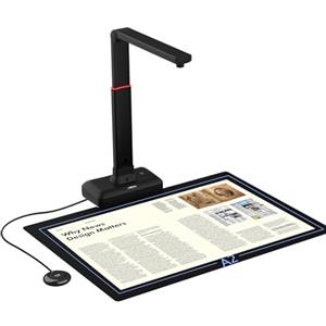 VIISAN Scanner per libri - Scanner portatile da 27 MP max A2. Ideale per periodici, libri, documenti. Supporta A3/A4/A5, schede. OCR multilingue, Mac/Windows (S21)