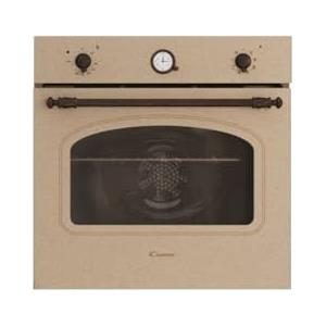 Candy Classic Forno Elettrico da Incasso Ventilato, 65 Litri, Classe A+, Funzione Pizza, 8 Programmi di Cottura, Design Rustico con Orologio Analogico, 59,5 x 59,5 x 56,8 cm, Color Avena - FCC604NAV