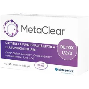 Metagenics MetaClear - Integratore Alimentare Epatica con Estratti Vegetali e Antiossidanti, 60 Compresse
