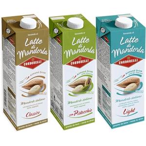 Generico Condorelli TRIS Latte di Mandorla Classico, Light e con Pistacchio Pronto da bere 1l