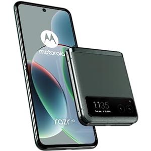 motorola RAZR 40 5G 256GB Storage + 8GB RAM - 6.9''/1.5'' FHD Display - Dual SIM (Nano SIM + eSIM) Unlocked Android 13 Flip Phone - International Version (Sage Green)