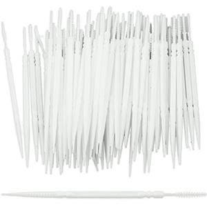 DAVIDJAMESCLARKE 100 pezzi scovolini interdentali Bianco, Spazzolini Interdentali di Plastica,stuzzicadenti, Spazzolino Interdentale Doppia Testa,per la pulizia orale