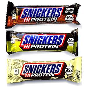 Mars, Spezial Protein, 18 barrette, Scatola mista - Snickers HI Protein Burro d'arachidi, Limited Edition, Snickers HI Protein, Mars Hi Protein. Ideali come snack proteici o come barrette gustose.