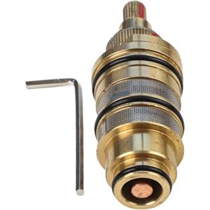 Feeshoppher Cartuccia doccia termostatica in ottone Kit di riparazione per doccia Miscelatore per doccia Kit di riparazione Docce in ottone Cartucce valvola di miscelazione Cartuccia termostatica