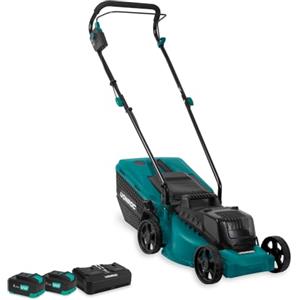 VONROC Tagliaerba a Batteria 40V - Brushless - 33 cm - 5 Altezze di Taglio - Cesto 30L - Incl. 2x Batterie 4.0Ah e Doppio Caricatore - Manico Regolabile - Modello LM504DC