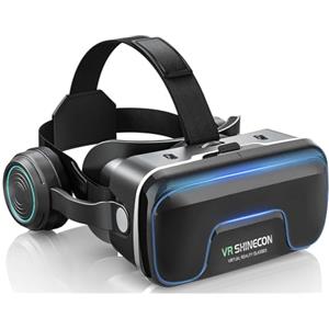 VR SHYIEON Occhiali VR 3D Visore Realtà Virtuale HD Compatibile Video Giochi per 4,7-7,2 pollici Android/iOS Smartphone (Nero)