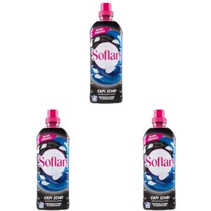 Soflan Detersivo Lavatrice Capi Scuri 22 Lavaggi 900ml, 900ml (Confezione da 3)