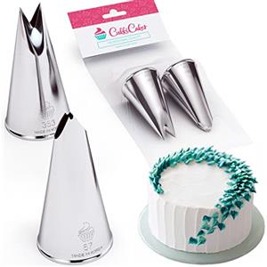 Cukkicakes Set di 2 Beccucci per Sac a Poche Professionali per decorare con foglie sulle Torte (352 e 67), Cupcake e Biscotti - Bocchette per Pasticceria prodotte in Corea