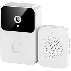 Jonikuper Videocitofono per KEMENT, campanello senza fili con telecamera HD con citofono bidirezionale e funzione di cambio voce, nero (bianco)