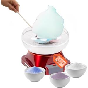 Avilia - Macchina Zucchero Filato Elettrica 500W Facile da Usare con Vaschetta Removibile, Accessori Inclusi e Riscaldamento Rapido per Zucchero Colorato o Aromatizzato, Ideale per Bambini e Feste