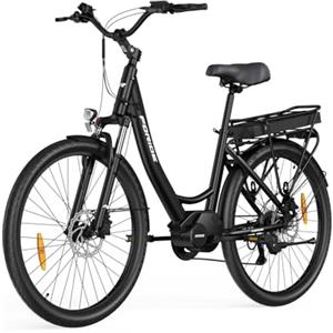 Foride Bicicletta elettrica Urbano 2, Bici Elettrica da 26 Pollici con Motore Centrale da 36 V, 13 Ah, 250 W, Mountain Bike Elettrica per Uomo e Donna, Autonomia di 100 KM