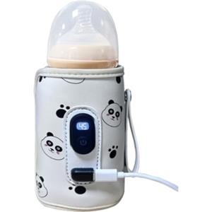 Generico Scaldabiberon-Scaldabiberon Per Latte, Copertura Isolante Per Biberon, Scaldavivande, Scaldalatte Per Biberon Temperatura Regolabile, Scaldalatte Con Ricarica USB Con Controllo Della Temperatura