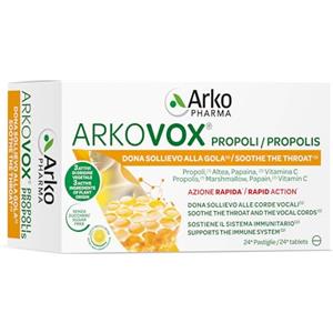 ArkoPharma Arkovox Propoli Pastiglie Miele e Limone Integratore, 24 Compresse