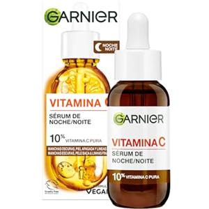 Garnier Siero di notte antimacchia con 10% di vitamina C pura, risultati clinicamente testati su macchie scure, pelle spenta e linee sottili