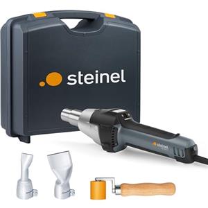 Steinel pistola ad aria calda HG 2620 E set per teloni, rullo di pressione, 2 ugelli piatti angolati, pistola ad aria calda da 2300 W, 700°C|500 l/min