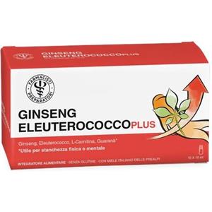UNIFARCO Ginseng Eleuterococco - Integratore Energetico in 10 Flaconcini da 10 ml con Ginseng, Eleuterococco e Guaranà