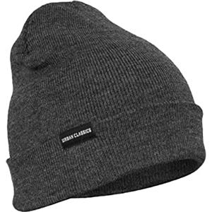 Urban Classics Basic Flap Beanie Berretto Lavorato, Grigio (Charcoal 91), Taglia Unica Uomo