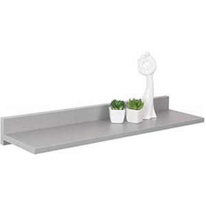 RICOO Mensola da muro 69 x 8 x 19 cm WM055-PL Scaffale da parete salvaspazio Grigio