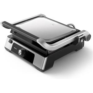 Philips Griglia Elettrica - Contact Grill. Temperatura regolabile. Ampio grill e prestazioni ad Alta Potenza. Piastre Antiaderenti e vassoio raccogli grasso rimovibili. (HD6301/90)