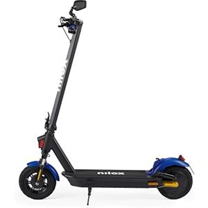 Nilox V3 Monopattino Elettrico 350W, Fino a 40 km di Autonomia, 3 Velocità, Ruote 10" Off-Road, Telaio Pieghevole, Doppia Leva Freno, Frecce, Display LCD, Mobilità Urbana Sicura, Colore Blu