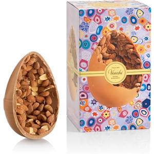 Venchi - Uovo di Cioccolato, con Mandorle Salate Intere, con Sorpresa, Senza Glutine, 540 gr, Collezione Pasqua, Idea Regalo