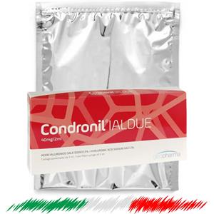 Condronil IALDUE Siringa Preriempita 2ml con Acido Ialuronico Sale Sodico 2% - Sostituto Liquido Sinoviale per Articolazioni