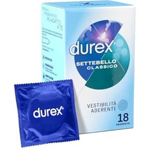 Durex Settebello Classico Preservativi, 18 Profilattici