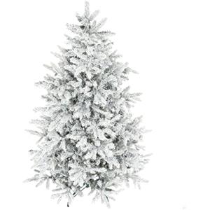 HOMCOM Albero di Natale 180 cm con 1207 Rami Ignifughi, Albero di Natale Innevato Artificiale Folto, Effetto Realistico, con Base in Metallo Pieghevole, per Casa, Ufficio e Negozio, Facile Montaggio