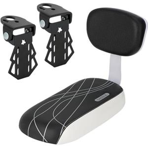 BWBIKE Seggiolino Posteriore Bicicletta Bici Ciclismo Bicicletta Mountain Bike Pelle PU Cuscino Morbido Sedile Portapacchi Posteriore Seggiolino per Bambini con Schienale e Poggiapiedi
