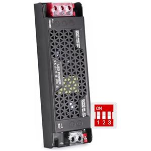 BRIMETI Trasformatore LED 24V 150W 6.2A Dimmerabile Alimentatore Ultra Sottile Driver AC 220V a DC 24 Volt Dimmer Adattatore Bassa Tensione Costante Trasformatori Alimentatoredi per Strisce LED