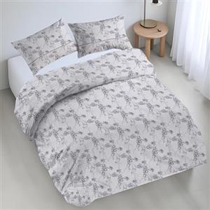 Riad Arredo Set Copripiumino Morbido 100% Puro Cotone Italiano - Parure Sacco Piumino con Federe Made in Italy (Lara Grey, Matrimoniale 250x240 + 2 federe 52x82)