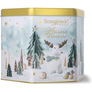 Bottega Verde - Aurora d'Inverno, Confezione Regalo con Bagnodoccia 250 ml, Latte Corpo 150 ml, Crema Mani 30 ml, Balsamo Labbra, Profumo Zucchero e Muschio Bianco, Idea Regalo Natale