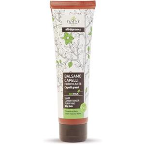 NATYR - Altromercato - Balsamo capelli purificante - capelli grassi - tè verde e mate - bio - 150 ml