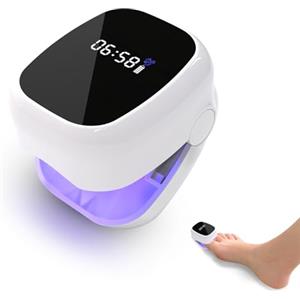 SUNNIFLY Dispositivo Trattamento Laser Micosi Unghie, Manicure Laser Portatile con Display del Tempo-Cura delle Unghie - 2 Lampade Infrarossi + 4 Lampade UV