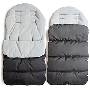 WIKEA Sacco a pelo per passeggino 3 in 1 universale annesso Tappetino Coprigambe Coprigambe Passeggino Sacco da stuoia Impermeabile Antivento Resistente al freddo Staccabile (GRIGIO)