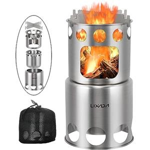 Lixada Fornellino da Campeggio Ultraleggero Portatile Acciaio Inossidabile Fornelli Stufa Per Campeggio Picnic (Due ripiani)
