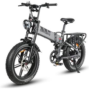 SAMEBIKE Fat Tire Bicicletta Elettrica per Adulti 20×4.0,Pieghevole Bici Elettrica,Mountain Beach Snow Ebike Adulto,Batteria Rimovibile 48V17AH,Bici Elettriche per 7 Velocità