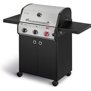 Enders - Barbecue a gas Chicago Next 3 R Turbo - 3 bruciatori di cui 1 Turbo Zone - Superficie di cottura Switch Grid, 60 x 42 cm - Ripiani pieghevoli - Fino a 10 commensali - 10,6 KW