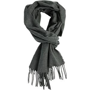 Rotfuchs Sciarpa da uomo sciarpa invernale unisex tinta unita morbida e piacevole al tatto grigio mélange, grigio., XL