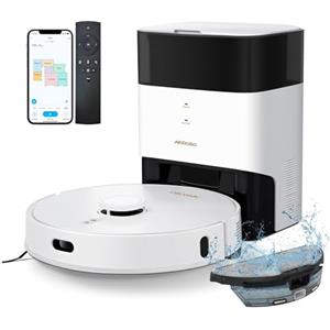 AIRROBO GT21 Robot Aspirapolvere Lavapavimenti: Robot-aspirapolvere Automatico Svuotamento 3.5L | Navigazione LiDAR | Autonomia 180 Minuti | Aspirazione Tappeti Peli Animali, WiFi/APP