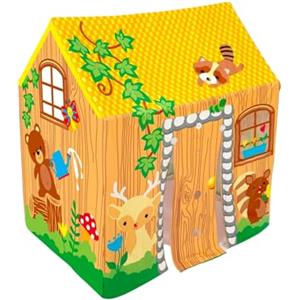 Avilia Casetta Giocattolo per Bambini Ideale per Cameretta e Camera dei Giochi, con Porta d'Ingresso Avvolgibile e Finestre Trasparenti, in Vinilo, 102x76x114cm, Multicolor