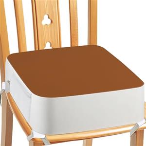 Aqash Seduta rialzata per bambini, per il tavolo, 4 punti, ancoraggio, 9,6 cm, rialzo per bambini al tavolo da pranzo, con tasche laterali, antiscivolo e portatile, per bambini (marrone)