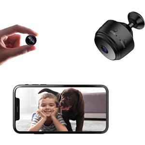Generico Mini Telecamera Nascosta, Full HD 1080P Portatile Micro Spy Cam Sorveglianza con Visione Notturna,Sensore di Movimento y Batteria,Senza Fili Piccola Microcamere Spia per Esterno/Interno
